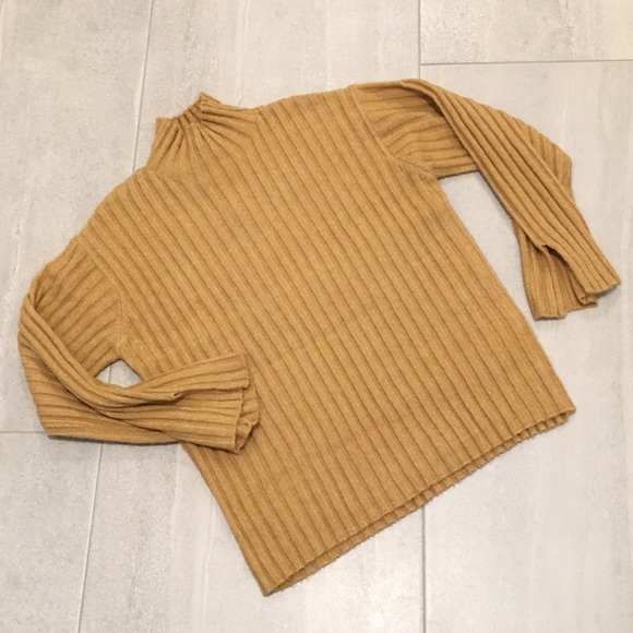 Mock Neck Ribbed Soft Sweater - Picture 2 of 8